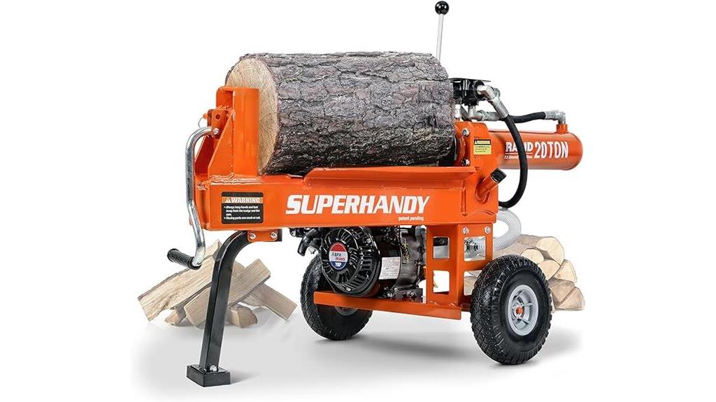 20 ton portable log splitter