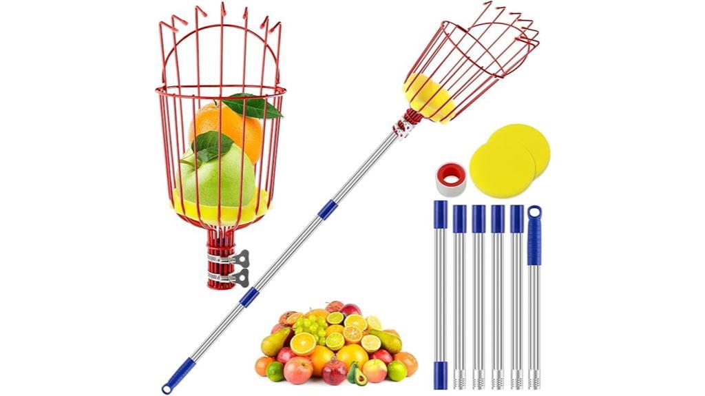 adjustable stainless steel fruit picker