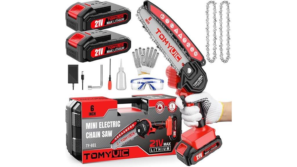 compact battery powered chainsaw