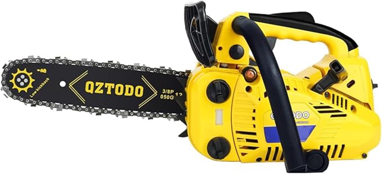 compact gas chainsaw 12 inch