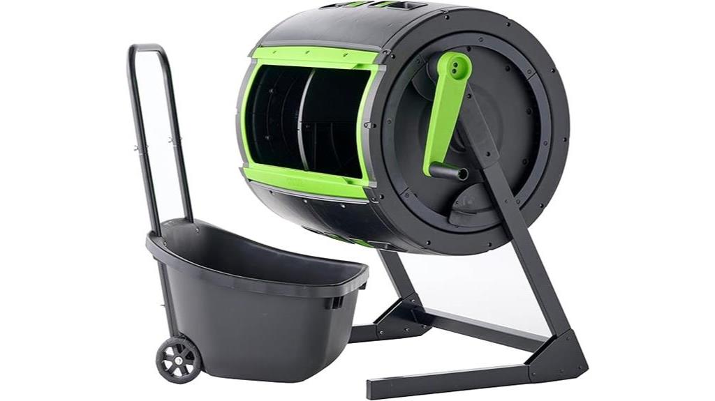 dual chamber compost tumbler