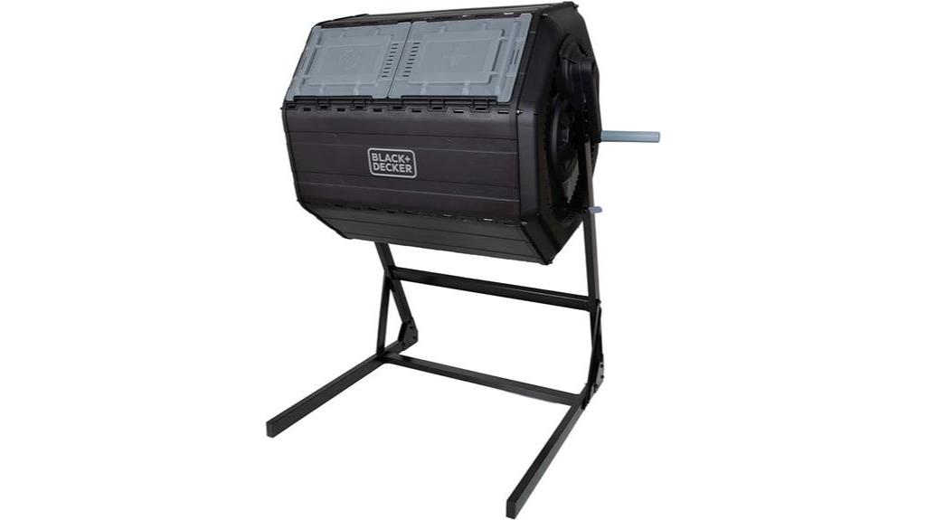 dual chamber compost tumbler