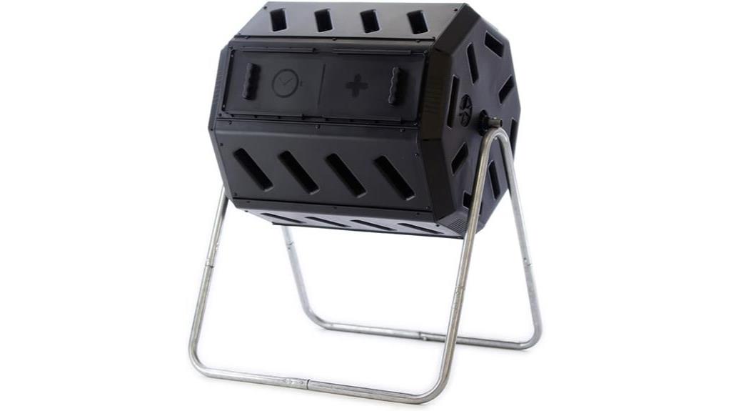 dual chamber tumbling composter