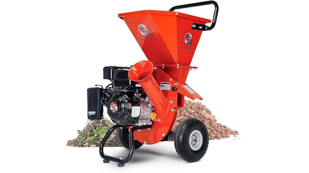 gas powered wood chipper mulcher