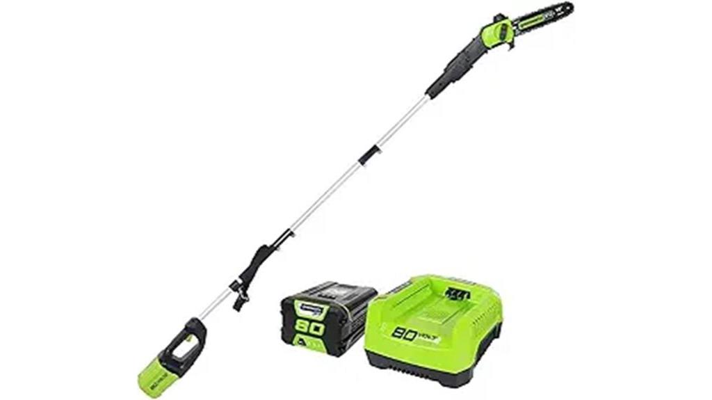 greenworks 80v cordless polesaw