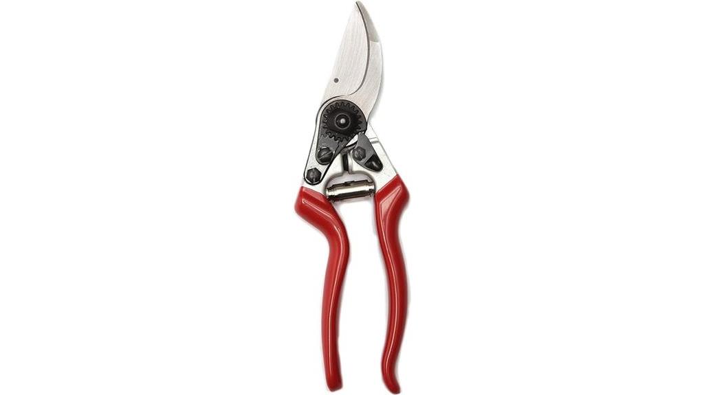 left handed pruning shears red