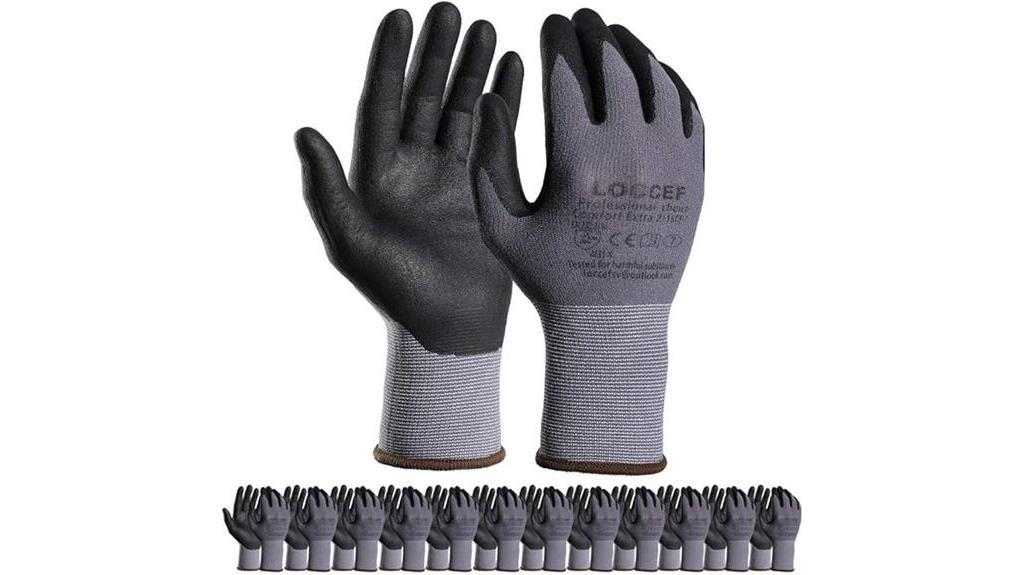 microfoam nitrile safety gloves