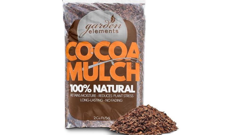 natural cocoa bean mulch