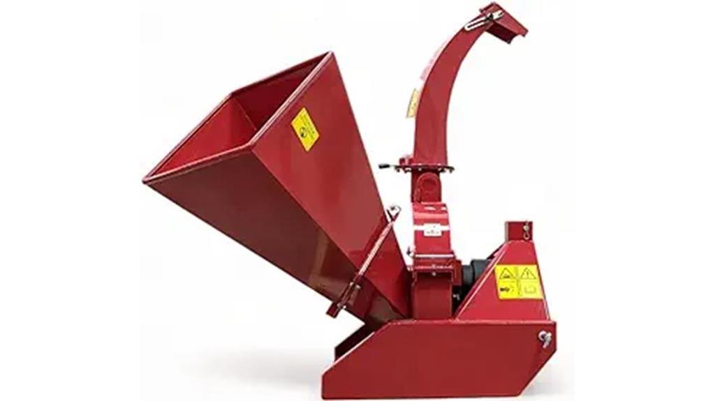 pto wood chipper auto infeed