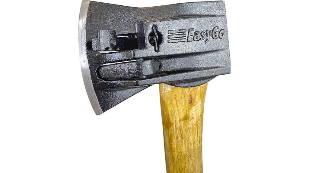 wooden axe with cast iron