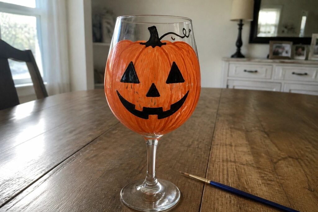 Pumpkin Wine Glasses