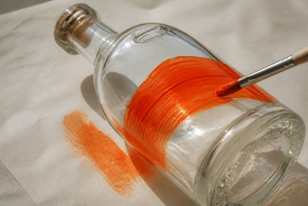 How to Paint Curved Glass Bottles Without Streaks