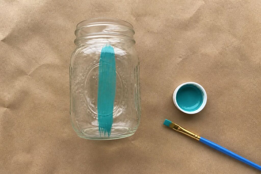 How to Paint a Glass Jar for the First Time
