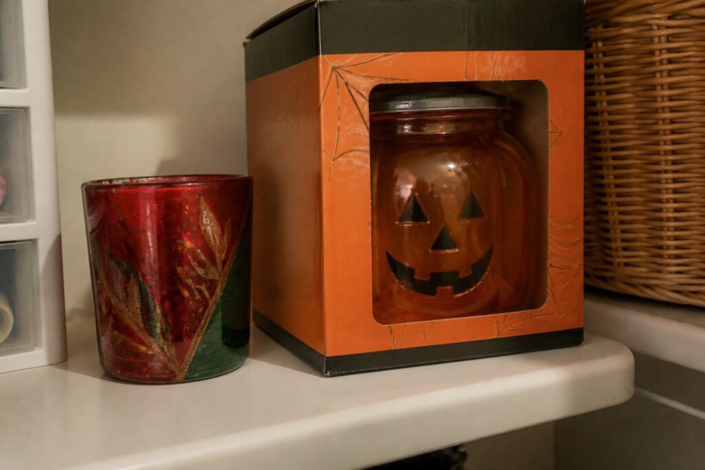 How to Put Away Halloween Glass Before You Paint Christmas Pieces