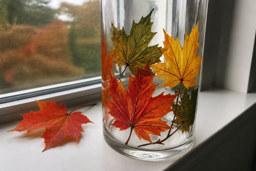 How to Paint Fall Leaves on Glass