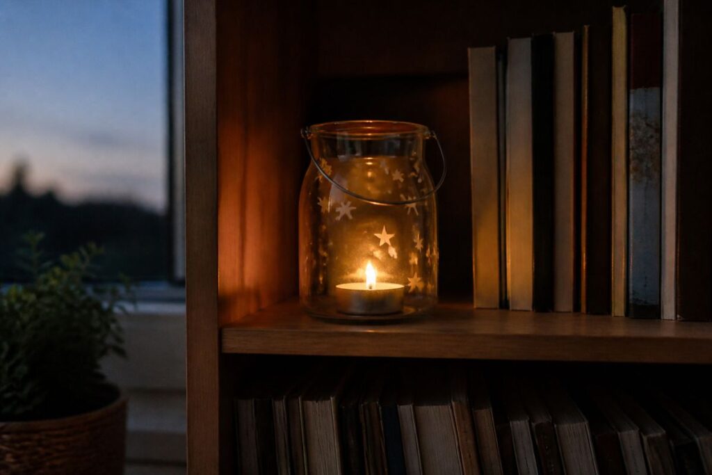 How to Paint Glass Lanterns So Candlelight Still Shows