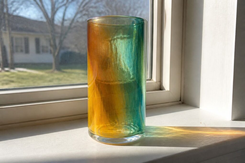 How Light Changes Painted Glass: Windows, Shelves, and Candlelight